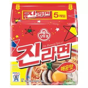 오뚜기 진라면 매운맛 120g 5개
