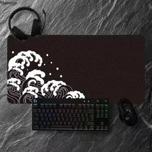 아컨플 Nigth 마우스 패드 블랙 Xraypad 아쿠아 컨트롤 플러스 용 웨이브 시리즈 노트북 데스크 매트 오피