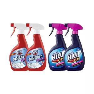 비트 찌든때제거 500ml, 2개 + O2강력 얼룩제거제 500ml, 2개