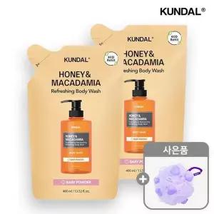 [NS홈쇼핑]쿤달 허니&마카다미아 바디워시 리필팩 400ml 2개 (향 선택)[35849255]