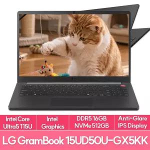LG전자 그램북 15UD50U-GX5KK Ultra5 115U 16G 512G 사무용 업무용 AI노트북 타이탄블랙 EU