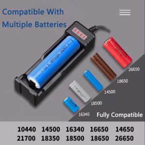 공용 USB 스마트 단일 슬롯 충전기 26650 10440 리튬 손전등 장난감 3.7V-4.2V 조명 보조베터리