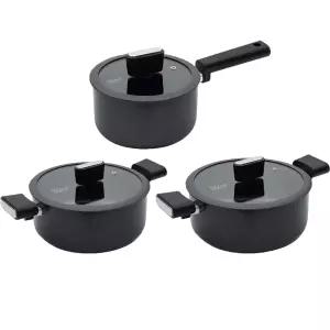 카스텔루 IH 인덕션 3종 냄비세트 (편수18cm+양수20cm+양수24cm)/뚜껑 포함/편리