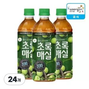 [G] 웅진식품 초록매실 제로 500ml, 24개