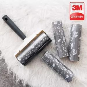 3M 클린컷 테이프클리너 필름형 핸들+리필 4개 / 대형 테이프크리너 돌돌이 찍찍이 스카치브라이트