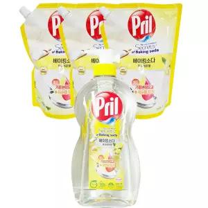 프릴 베이킹소다 퓨어레몬 본품 700ml 1개 +리필 1L 3개