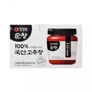 [대상] 청정원 순창 우리쌀로 만든 100% 국산 고추장 1kg 2개 [최신 생산제품 발송]