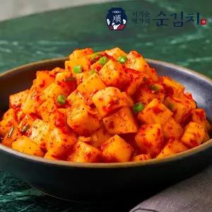 이기순 명인의 순 깍두기 2kg 전재료 국내산 프리미엄 무김치