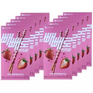 롯데웰푸드 빼빼로 딸기 37g x 10개