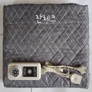 명품한일 전기요(68x180cm)잔체크 미니싱글 전기장판 프리볼트 무자계 온열매트