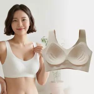 프리미엄 심리스 패드 일체형 브라탑 무봉제 노와이어 수면 편한 빅사이즈 M~2XL kazi-b