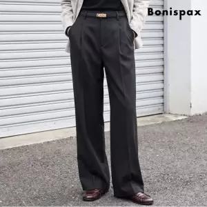 핀턱 벨트 세트 스트레이트 롱 슬랙스 (XQ3TA005L0)
