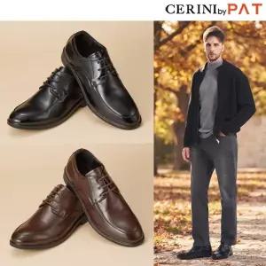 [CERINI by PAT] 남성 라미네이트코팅 소가죽 신사화 2종 1택 (U팁형) 26f