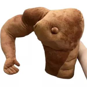 팔뚝 인형 폰케이스 특이한 이니셜각인 체크무늬 포켓 입체 max 어깨 작은/45x30cm 근육남 쿠션 낮잠