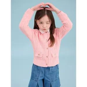 [백화점정품] 빈폴 키즈 BEANPOLE KIDS 여아 면 케이블 가디건 카디건 - 코랄 BI515AGE17 YBB713