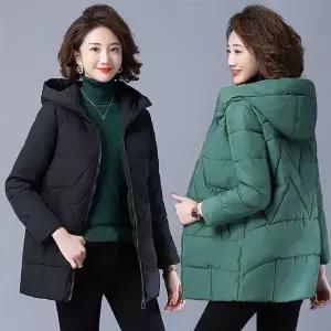 엄마옷마담4060 중년여성롱패딩 빅사이즈 웰론 경량패딩 아우터 무지 후드점퍼 후드패딩