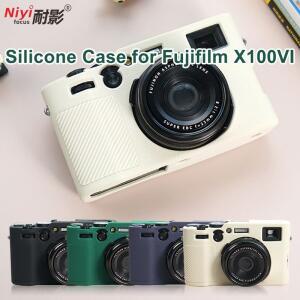 Fujifilm X100VI 카메라 소프트 실리콘 케이스 커버 보호대 전신 케이스 필름 유리 핸드 스트랩 Retro Fuji