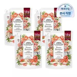 [르샤트라1802]르샤트라 섬유유연제 1.6L파우치 4개 피오니