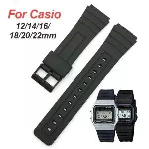 18 20 22 실리콘 팔찌 CASIO W800H SGW400 손목 밴드 F84 F91W AE1200/1300 A158/168 F105/108 수지 스트랩