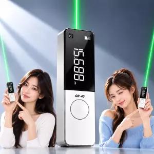 양방향 레이저 거리측정기 수평계 면적 높이 부피측정 미니 전자줄자 스마트줄자 디지털 각도계