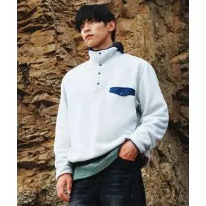 SPAO 배색 플리스 반오픈 풀오버_SPFWG4TC03