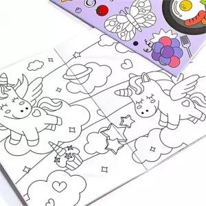 쉬운 컬러링 북 초보 동물 풍경 컬러링 북 음식 어린이집 창의력 유아용 드로잉 색연필 그림책 그리기 집콕