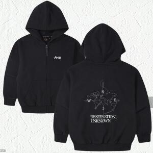 지프키즈 KR1TZU003 선기획 USA 후드집업 BK