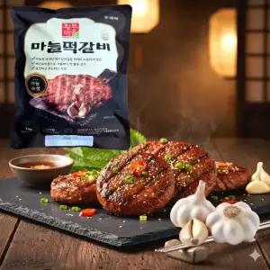 황보 마늘 떡갈비 햄버거패티 (100gX10개) 1kg, 2개