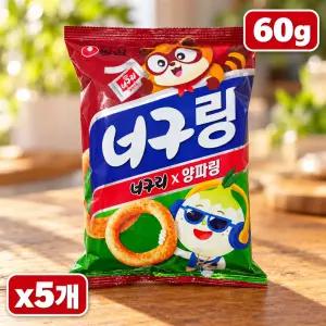 농심 너구링 60g x5개