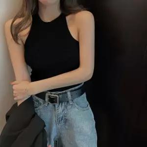 홀터넥 골지망고나시 민소매티