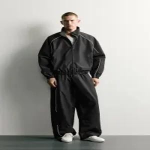 ZARA 워터프루프 배색 테크니컬 재킷 - 블랙 3918/340/800