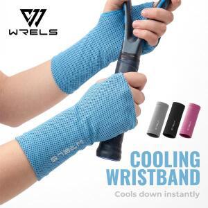 WRELS 쿨링 손목밴드 아이스 실크 통기성 땀 흡수 속건 스포츠 스트랩 헬스 테니스 농구