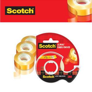 3M 스카치 테이프 12mm 18mm 커터기 리필 디스펜서 투명