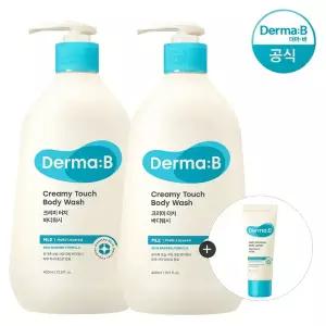 [공식] 더마비 크리미 터치 바디워시 400ml x2개+튜브견본(랜덤)