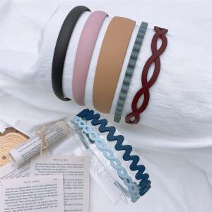 국산 무광 고탄력 안아픈 머리띠 헤어밴드 세안 여성 남성 공용 운동 통증없는 밴드 앞머리 고정 화장용 여자 남자 대형 집게핀 올림머리 헤어핀 포니테일 끈