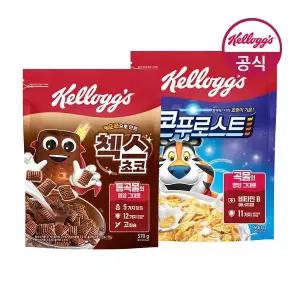 [켈로그]시리얼 콘푸로스트 600g+첵스초코 570g(+미니시리얼 30g 증정)