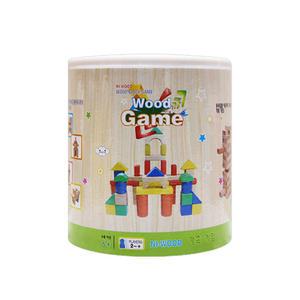officeseller 우드 블럭 원통 젠가 [54pcs]