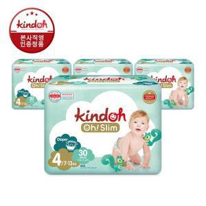 [킨도][SSG] 킨도 프리미엄 오슬림 밴드형 기저귀 4단계 대형 30매x4팩