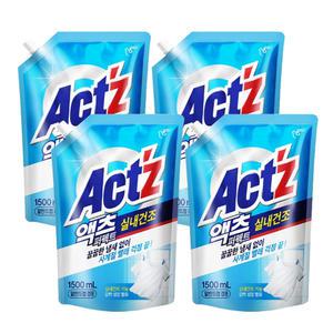 액츠 퍼펙트 실내건조 일반/드럼 겸용 리필형 1500ml X4개