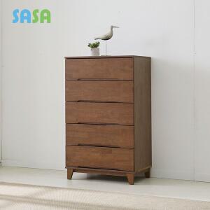[SASA]사사가구 시에라 고무나무원목 800 5단 서랍장