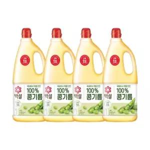 백설 콩기름 1.8L x4개