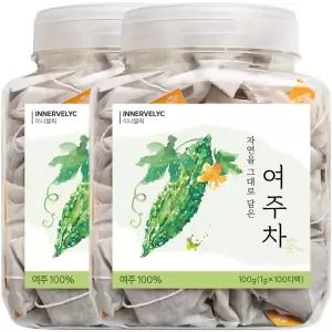 이너블릭 여주차 100티백 X 2개 친환경 필터 인증 / 미세플라스틱 걱정 NO