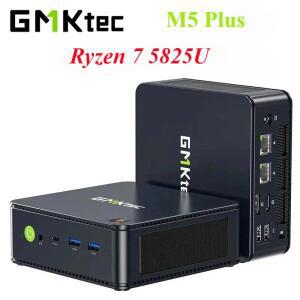 GMKtec M5 플러스 미니 PC, 듀얼 선풍기 트리플 디스플레이, 데스크탑 게이머 컴퓨터, AMD R7 5825U, DDR4