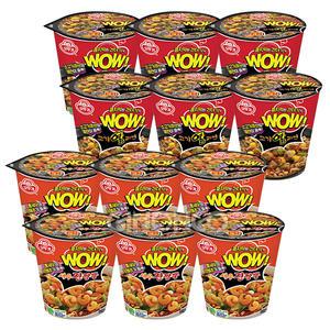 오뚜기 WOW 컵라면 80g (고기열라면+새우진짬뽕 각 6개)