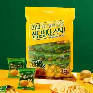스낵24 리얼생감자스틱 포테이토스낵 대용량 과자 감자 360g 2개