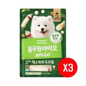 풀무원 아미오 자연담은 간식 채소쏙쏙 두부봉 102g x 3개