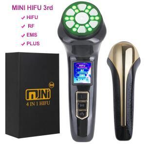 최신 4 in 1 미니 HIFU 기계 초음파 RF 얼굴 리프팅 장치 EMS 리프트 회사 강화 피부 주름 얼굴 관리 미용