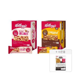 켈로그 에너지바 K 레드베리 420g(35g, 12입), 1개+단백질바 K 450g(50g, 9입), 1개+증정(프로틴 그래놀라 제로슈거 40g, 1개)