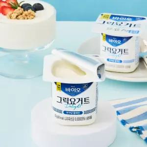 [매일유업] 바이오 그릭 떠먹는 요거트 Delight 무가당 플레인 80g 16입