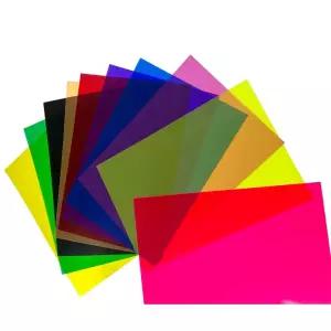 A4 셀로판 필름 두꺼운 셀로판지 PVC 0.3mm/칼라/세트셀로판/시트/공예용/교육용/미술/시간/실험/재료/색종